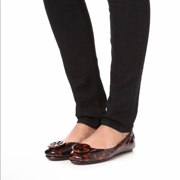 Tory Burch Shoes - Tory Burch Patent Leather Tortoise Ballet Flats Women Size 8 Brown